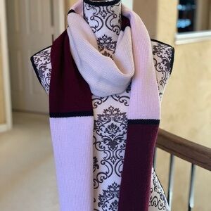 Kate spade newyork wool scarf wrap ballet/ merlot